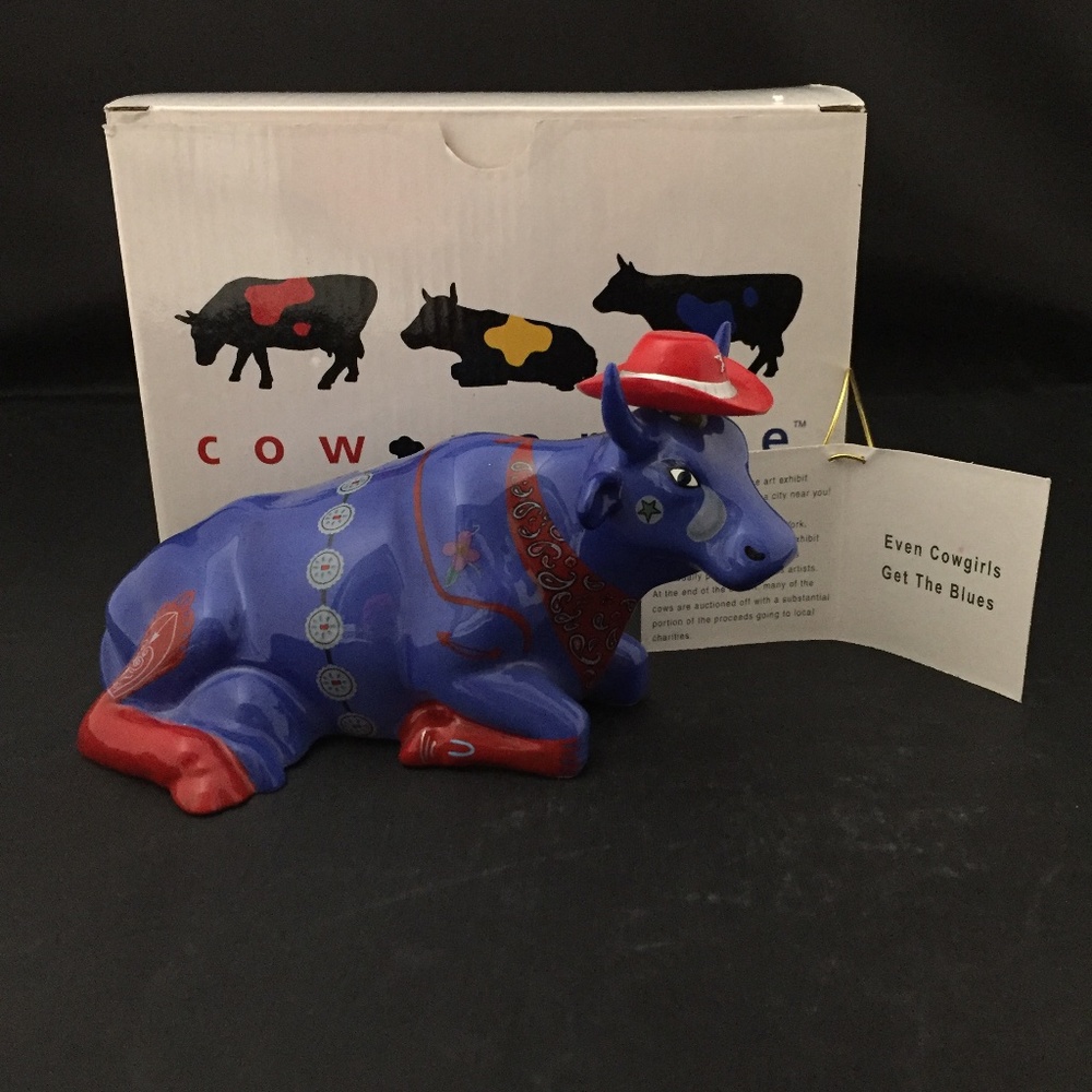NIB Cow Parade “Even Cowgirls Get the Blues” 2001